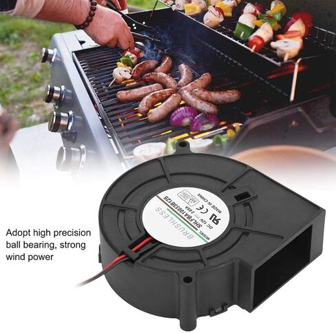 Agatige Cooling Blower Fan, 12V 2.85A Centrifugal Double Ball Turbo Blower Cooling Fan High Air Volume and Speed Furnace Turbine Air Blower Cooling Fan in Saudi Arabia