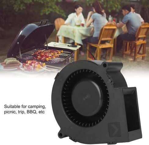 Agatige Cooling Blower Fan, 12V 2.85A Centrifugal Double Ball Turbo Blower Cooling Fan High Air Volume and Speed Furnace Turbine Air Blower Cooling Fan in Saudi Arabia
