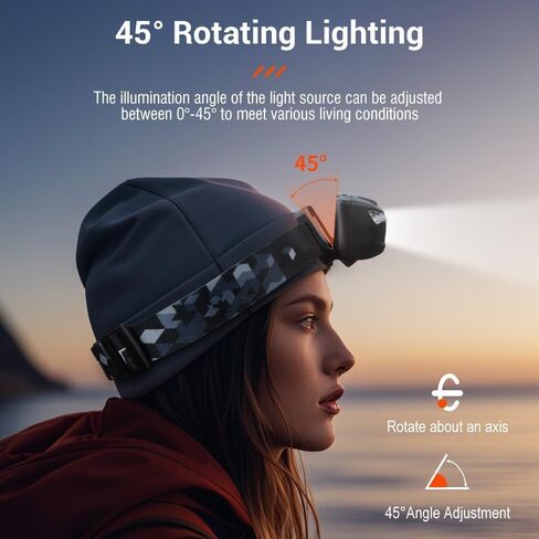BORUIT BR01 Headlamp with Red White Light - AAA Battery Powered in Saudi Arabia