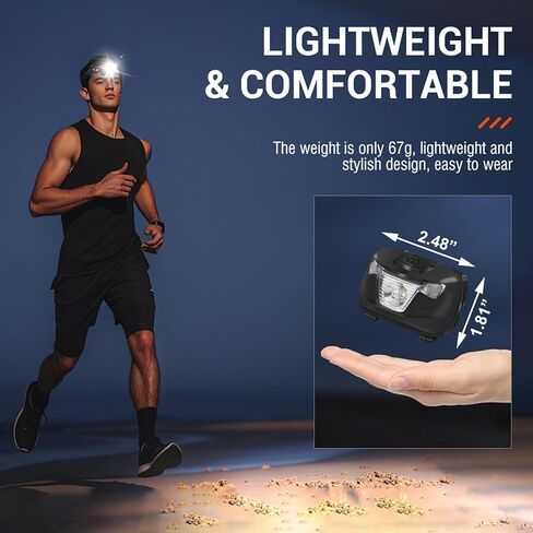 BORUIT BR01 Headlamp with Red White Light - AAA Battery Powered in Saudi Arabia