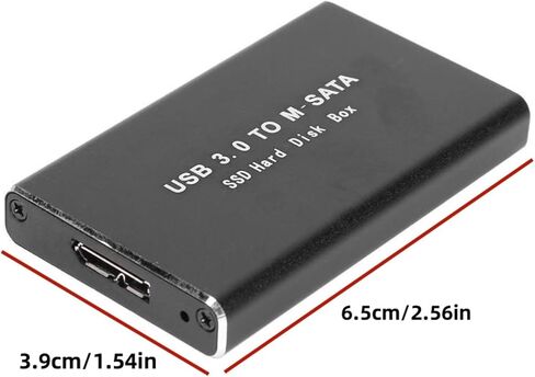 6Gbps MSATA to USB 3.0 SSD Disk Box Storage Case Adapter, System Driver-Free Support new in Saudi Arabia