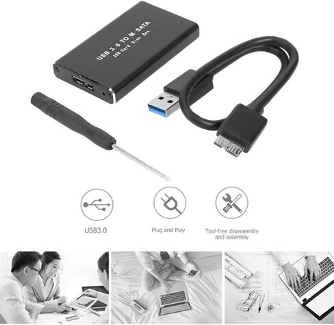 6Gbps MSATA to USB 3.0 SSD Disk Box Storage Case Adapter, System Driver-Free Support new in Saudi Arabia