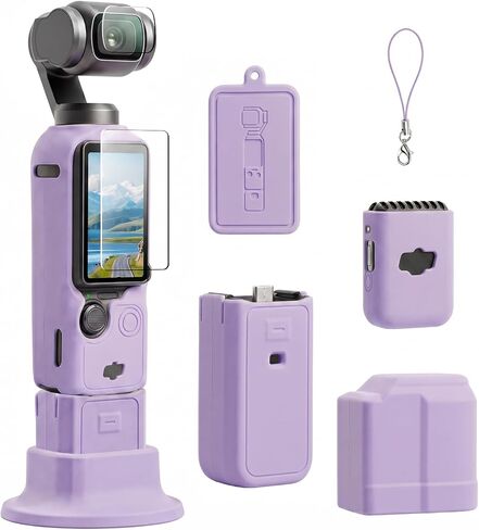 Case for DJI Osmo Pocket 3/Xtra Muse Camera, Silicone Protective Cover,Blue in Saudi Arabia