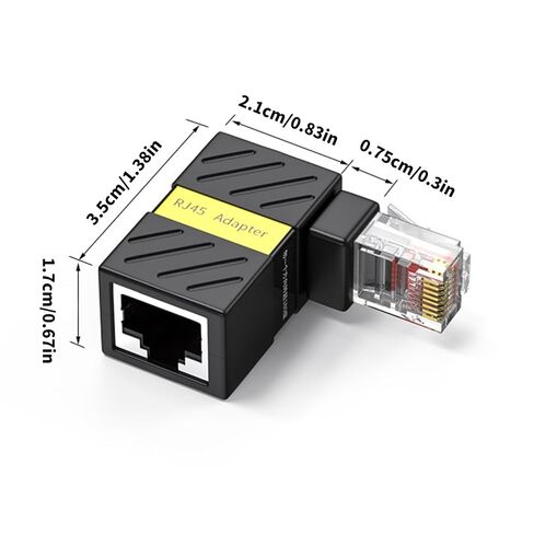 RJ45 Ethernet Adapter 90Degree Angled Cat6 Shielded Extender in Saudi Arabia