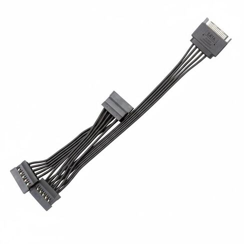 Extension Cable Serial ATA Power Adapter Tinned Copper Plug-and-Play Reliable Power Supply Suitable for Home Servers Office Computers, Sata 1-to-3 in Saudi Arabia
