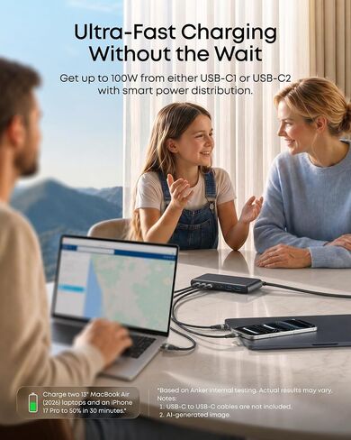 Anker Travel Charging Station, 150W Slim USB C Charger, 4 USB C, 2 USB A in Saudi Arabia