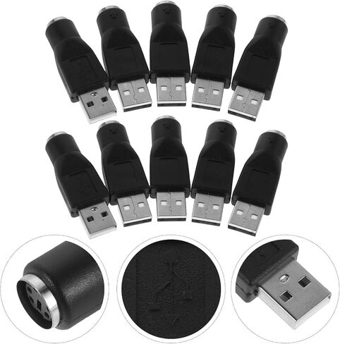 10pcs USB Adaptor for Keyboard and Mouse, Plug and Play Connector in Saudi Arabia