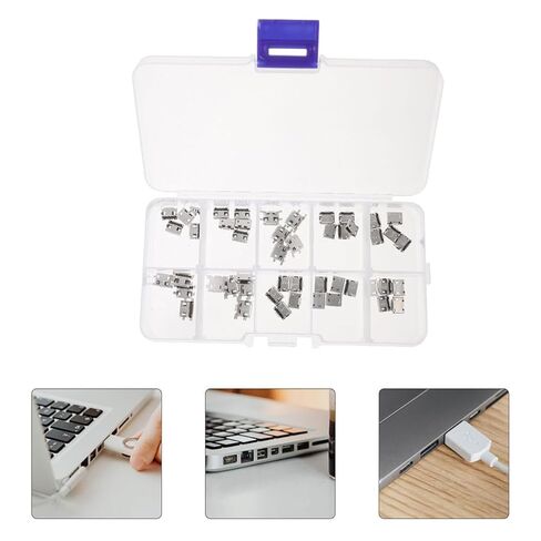 Yardwe 100pcs Micro USB Female Socket Connector, 5-pin Copper in Saudi Arabia