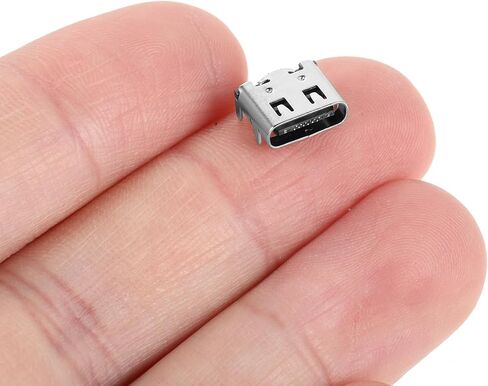 200pcs USB Type C 3.1 Female Socket 16 Pin SMD Metal Connector in Saudi Arabia