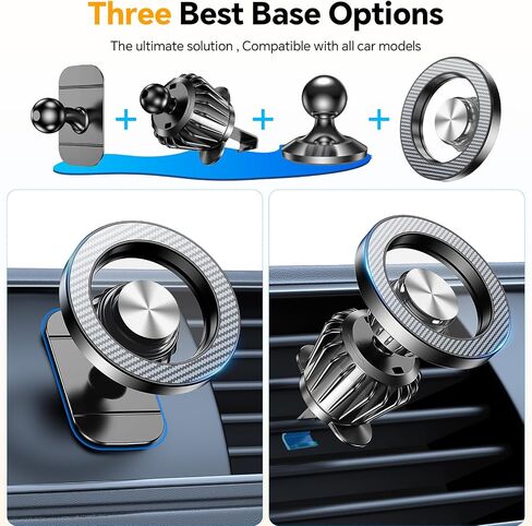 Romuto for MagSafe Car Mount【20 Strong Magnets】 Magnetic Phone Holder for Car Dashboard【360°Rotation】 Car Phone Holder Mount for iPhone 16 Pro Max 15 14 13 12 Plus soporte de telefono para carro in Saudi Arabia