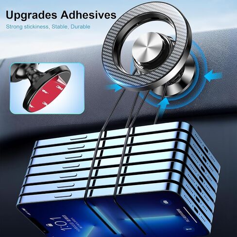 Romuto for MagSafe Car Mount【20 Strong Magnets】 Magnetic Phone Holder for Car Dashboard【360°Rotation】 Car Phone Holder Mount for iPhone 16 Pro Max 15 14 13 12 Plus soporte de telefono para carro in Saudi Arabia
