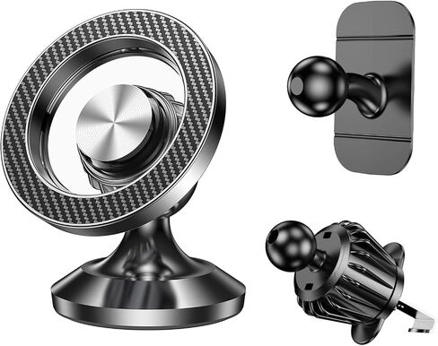 Romuto for MagSafe Car Mount【20 Strong Magnets】 Magnetic Phone Holder for Car Dashboard【360°Rotation】 Car Phone Holder Mount for iPhone 16 Pro Max 15 14 13 12 Plus soporte de telefono para carro in Saudi Arabia