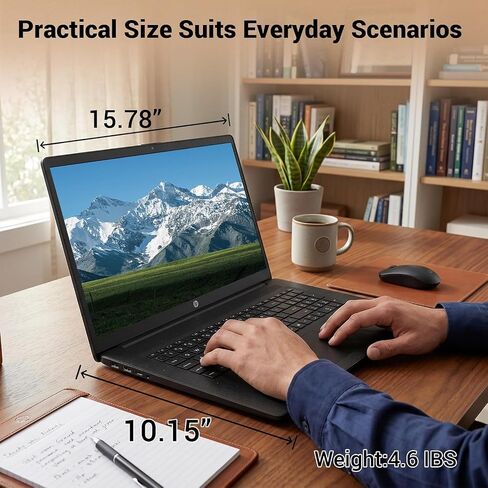 HP 17.3" Business Laptop, Intel Core 5 120U (Up to 5.0 GHz, 10-Core), 8GB RAM, 256GB SSD, Wi-Fi 6, Windows 11 with Office 365 for The Web, Large Screen, 2026 Edition in Saudi Arabia