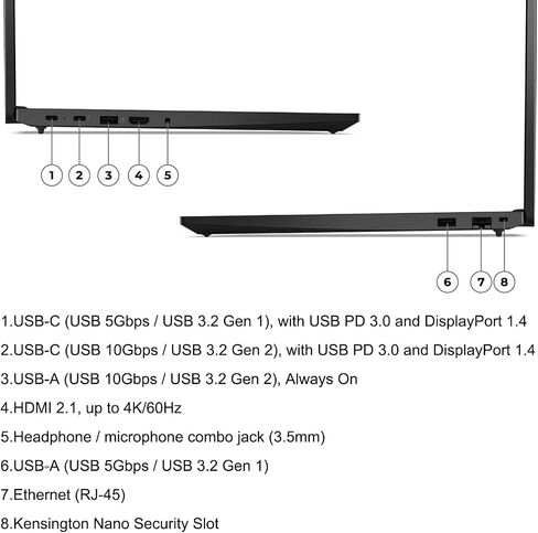 Lenovo ThinkPad E16 16 WUXGA Laptop Computer, 64GB DDR5 RAM, 2TB PCIe SSD, AMD Octa-Core Ryzen 7 7735HS (Beat i7-1355U), WiFi 6E, Backlit KB, Fingerprint, Numeric Keypad, Win 11 Pro, Jet Black in Saudi Arabia
