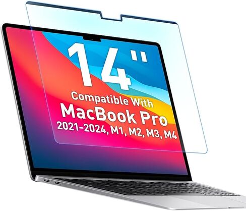 VINTEZ Magnetic Blue Light Screen Protector Compatible With MacBook Pro 14" 2021, 2022, 2023, 2024, 2025, M1, M2, M3, M4, M5 Anti Blue Light Blocking Filter for Laptop in Saudi Arabia