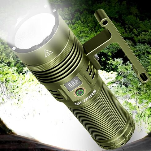 SKYFIRE 1139LM High Lumens Flashlight, 3-Color Camping Light, 2300FT Range in Saudi Arabia