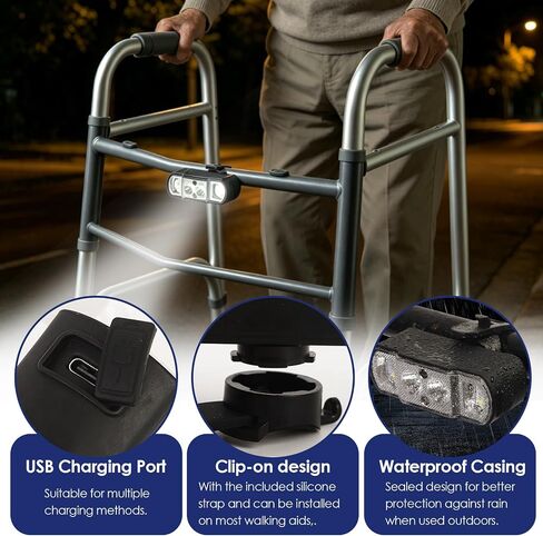 Walker Clip-On Mobility Light for Crutches, Canes, Rollators in Saudi Arabia