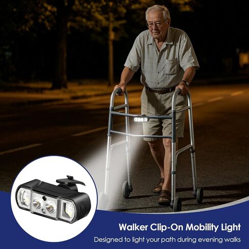 Walker Clip-On Mobility Light for Crutches, Canes, Rollators in Saudi Arabia