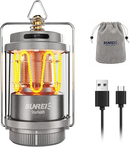 SUNREI Starfield 5 Vintage Camping Lantern, 300LM Dimmable Warm Glow Lamp in Saudi Arabia