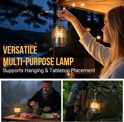 SUNREI Starfield 5 Vintage Camping Lantern, 300LM Dimmable Warm Glow Lamp in Saudi Arabia