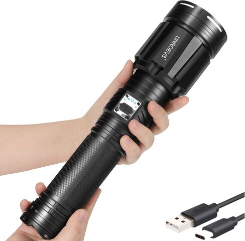 UNROEVS Brightest Flashlight 35000 High Lumens,28000 mAh USB Outpot in Saudi Arabia