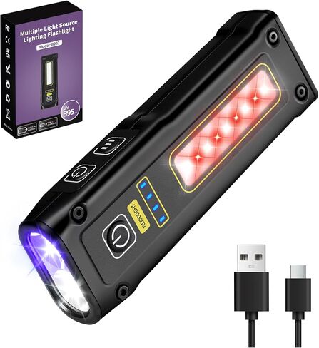 Flashlight UV Light 395nm, Blacklight EDC Flashlights Mini LED in Saudi Arabia
