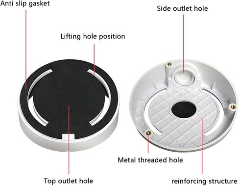 Lightweight Dome Camera Mount Sloped Base with Angled Design for Flexible Surveillances Camera Installation in Saudi Arabia