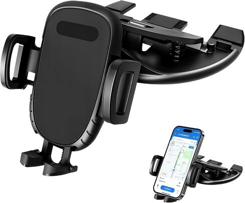 Cell Phone Holder for Car, 360° Rotatable Silicone Pad Protection Auto Phone Mount, Hands-Free One Button Release CD Slot Mount for Most Smartphones, Car Accessories in Saudi Arabia