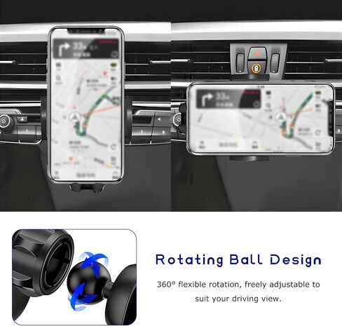 Cell Phone Holder for Car, 360° Rotatable Silicone Pad Protection Auto Phone Mount, Hands-Free One Button Release CD Slot Mount for Most Smartphones, Car Accessories in Saudi Arabia