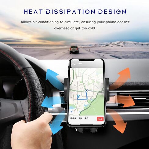 Cell Phone Holder for Car, 360° Rotatable Silicone Pad Protection Auto Phone Mount, Hands-Free One Button Release CD Slot Mount for Most Smartphones, Car Accessories in Saudi Arabia