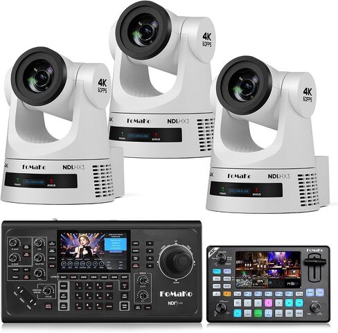 FoMaKo K600NW 4K 60fps NDI PTZ Camera, NDI|HX3 4K 60fps Output,20X Optical Zoom,for Products and Brand Promotion and Launching Live Streaming(K600NWX3+KC602+KC600) in Saudi Arabia