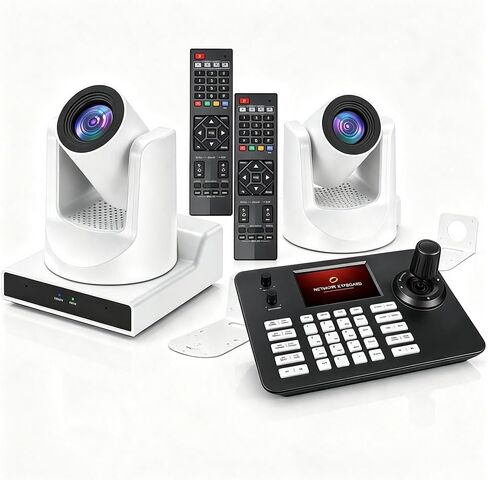 NDI PTZ Camera 2 Kit + 4D Joystick Controller for Church Live Streaming in Saudi Arabia
