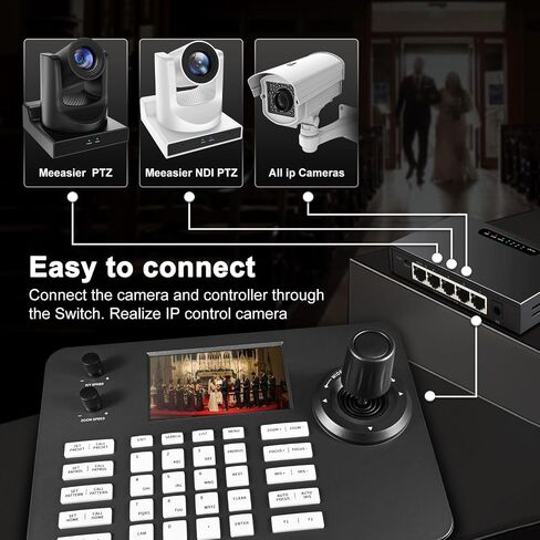 NDI PTZ Camera 2 Kit + 4D Joystick Controller for Church Live Streaming in Saudi Arabia