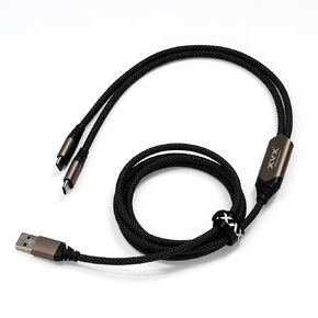 XVX 2-in-1 USB A to Dual USB C Gaming Keyboard Cable with CNC Aluminum in Saudi Arabia