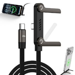 Invisible Stand Type C Charger Cable for Samsung S26 Ultra S25 A27 A37 A17 in Saudi Arabia