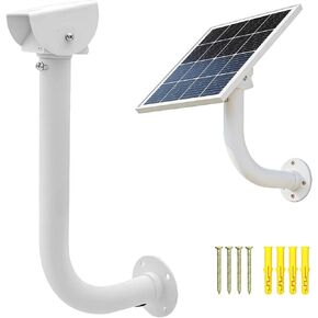 Universal Solar Panel Wall Mount Bracket, Compatible with Ring, Arlo, Eufy, Wyze, Reolink and More, 15.7 in L-Shape Arm with Adjustable Multi-Angle Tilt Head in Saudi Arabia