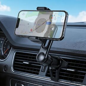 Universal Car Vent Phone Holder Mount with Extension Arm: [360° Rotation & Adjustable Length] for Optimal Viewing Angle, Fits Most Phones with Case in Saudi Arabia