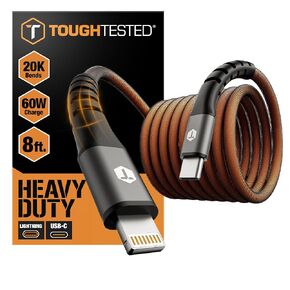 ToughTested 8ft USB to USB-C Cable, Braided 3A Fast Charging in Saudi Arabia