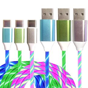 3 Pack Led USB C Charging Cable Light Up Type C Charger LED Light Up Fast USB-C to USB-A Charge Cord Compatible with Samsng Galaxy S23 S22 Plus Note 20 10 Pixel(6.6FT,Blue Colorful Green) in Saudi Arabia