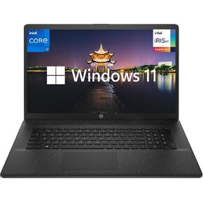 HP 17.3" Business Laptop Computer, Intel Core i7-1255U 10-Core Processor, 16GB RAM 512GB SSD, Intel Iris X Graphics, Windows 11 Home, HD+ LED Display, Numeric Keypad, Jet Black in Saudi Arabia