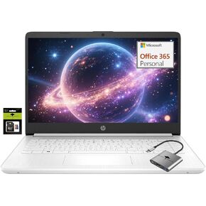 HP 14" Student-Business Laptop Computer, Intel Celeron N4500(Up to 2.8GHz), 8GB RAM 320GB Storage(64GB eMMC +256GB Ghost Manta SD Card), Computer Laptops with 1-Year Microsoft Office 365 Windows 11 in Saudi Arabia