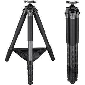 MK364C Carbon Fiber Hunting Tripod with 52mm Lever Ball Head, 66lbs Load Arca Quick Release, 4-Section Legs Lightweight Tripod for Camera Spotting Scope Wildlife Outdoor Photography in Saudi Arabia