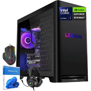 Lenovo Legion Tower 5i Gaming Desktop PC, Intel Core Ultra 7 265F（20 cores & 20 Threads）, NVIDIA GeForce RTX 5060 Ti 8GB GDDR7, 32 GB DDR5 RAM, 1 TB PCIe SSD, Windows 11 Pro, Gaming Accessories in Saudi Arabia