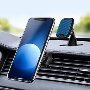 Magnetic Car Mount - 2-in-1 Car Phone Holder for Dash & Vent Mounting | 360° Rotation | Ultra-Strong Grip for All Phones【Super Magnets】 | Cell Phone Holders for Your Car Accessories in Saudi Arabia