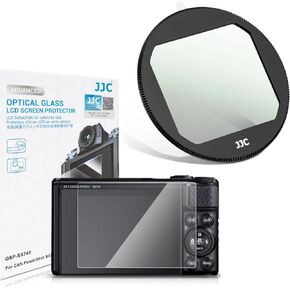 SX740 HS UV Filter + Screen Protector: Adherent SX740 HS UV Protective Filter with Tempered Glass Screen Protector in Saudi Arabia