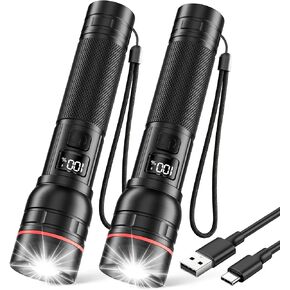 RECHOO Rechargeable Flashlights 2 Pack, Super Bight Flashlight High Lumens in Saudi Arabia