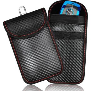 Upgraded Faraday Bag for Key Fob (2 Pack),Premium Faraday Key Fob Protector– Car RFID Signal Blocking, Car Security Protection Pouch, Anti-Theft Pouch, Anti-Hacking Case Blocker-Black. in Saudi Arabia