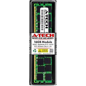 A-Tech 16GB Replacement for Dell 370-AAWL - DDR3 1866MHz PC3-14900 ECC Registered RDIMM 2Rx4 1.5V - Single Server Memory RAM Stick (370-AAWL-ATC) in Saudi Arabia