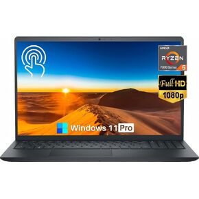 Dell Inspiron 15 3535 Laptop, 15.6" FHD Touchscreen, AMD Ryzen 5-7530U, 16GB RAM, 1TB SSD, Wi-Fi, HDMI, Windows 11 Business PC for Students & Daily Life, Carbon Black (Renewed) in Saudi Arabia