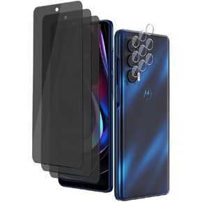 3 Pack Lens & Privacy Screen Protector for Motorola Edge 2021 / 5G UW 2021 in Saudi Arabia